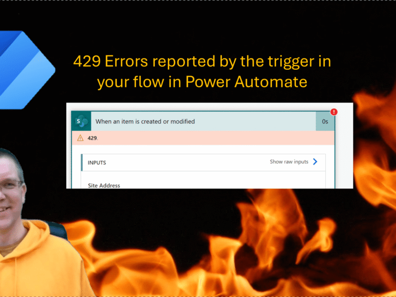 429 Errors reported by the trigger in your flow in Power Automate