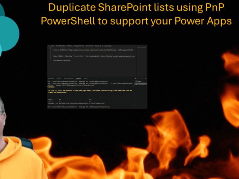 Duplicate SharePoint lists using PnP PowerShell to support your Power Apps