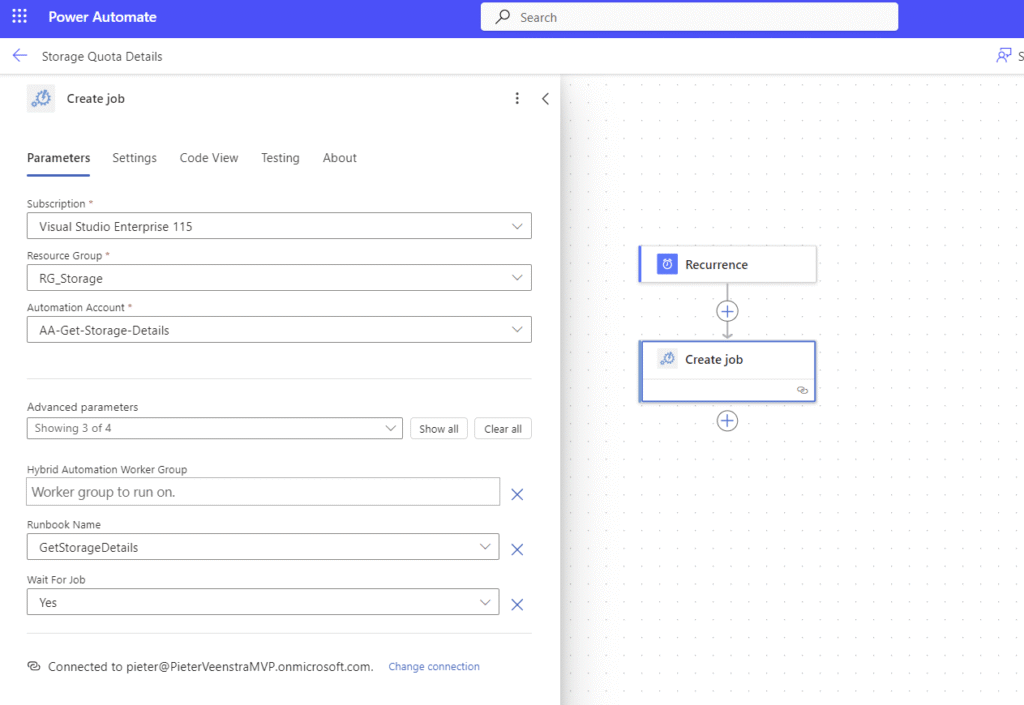 flow running azure automation job Flow running Azure Automation job