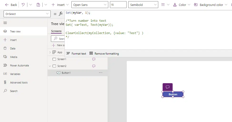 Multiline comments in Power Apps
