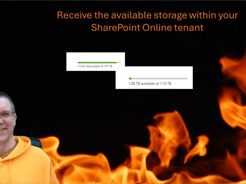 Receive the available storage within your SharePoint Online tenant