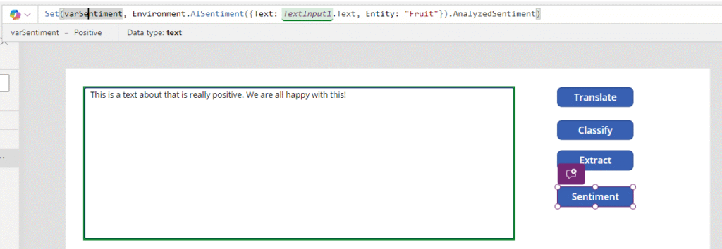 ai sentiment function AI Sentiment function