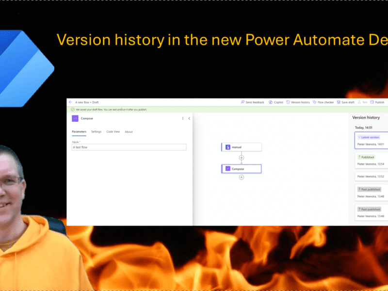 Version History in the new Power Automate Designer