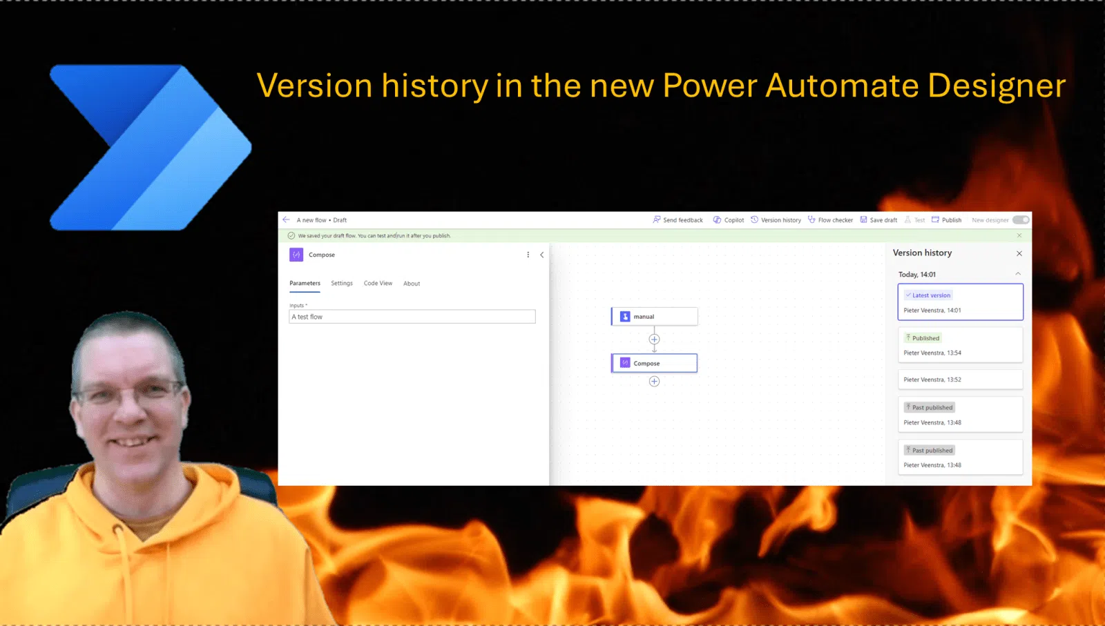 Version History in the new Power Automate Designer
