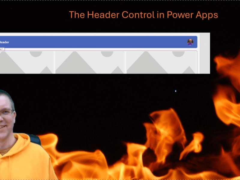 The Header Control in Power Apps