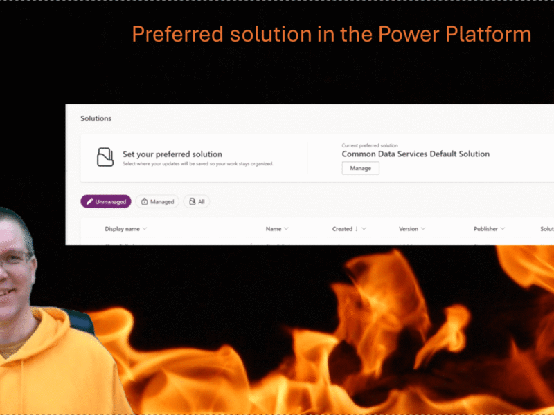 Preferred solution in the Power Platform