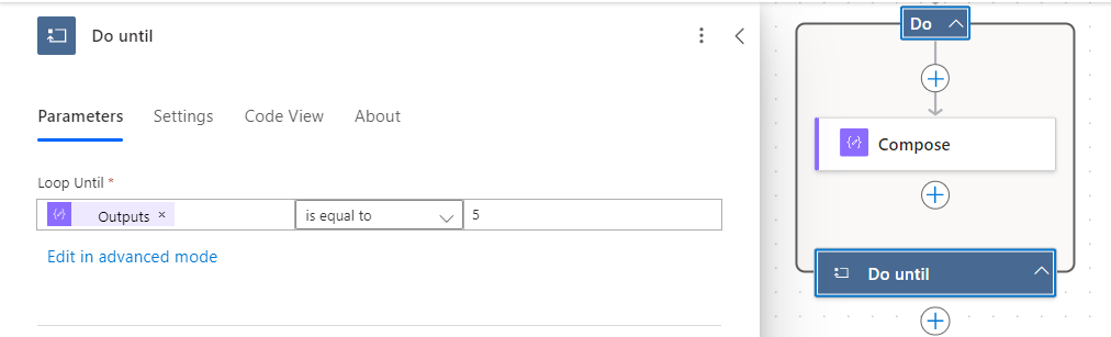 Do until in the modern UI