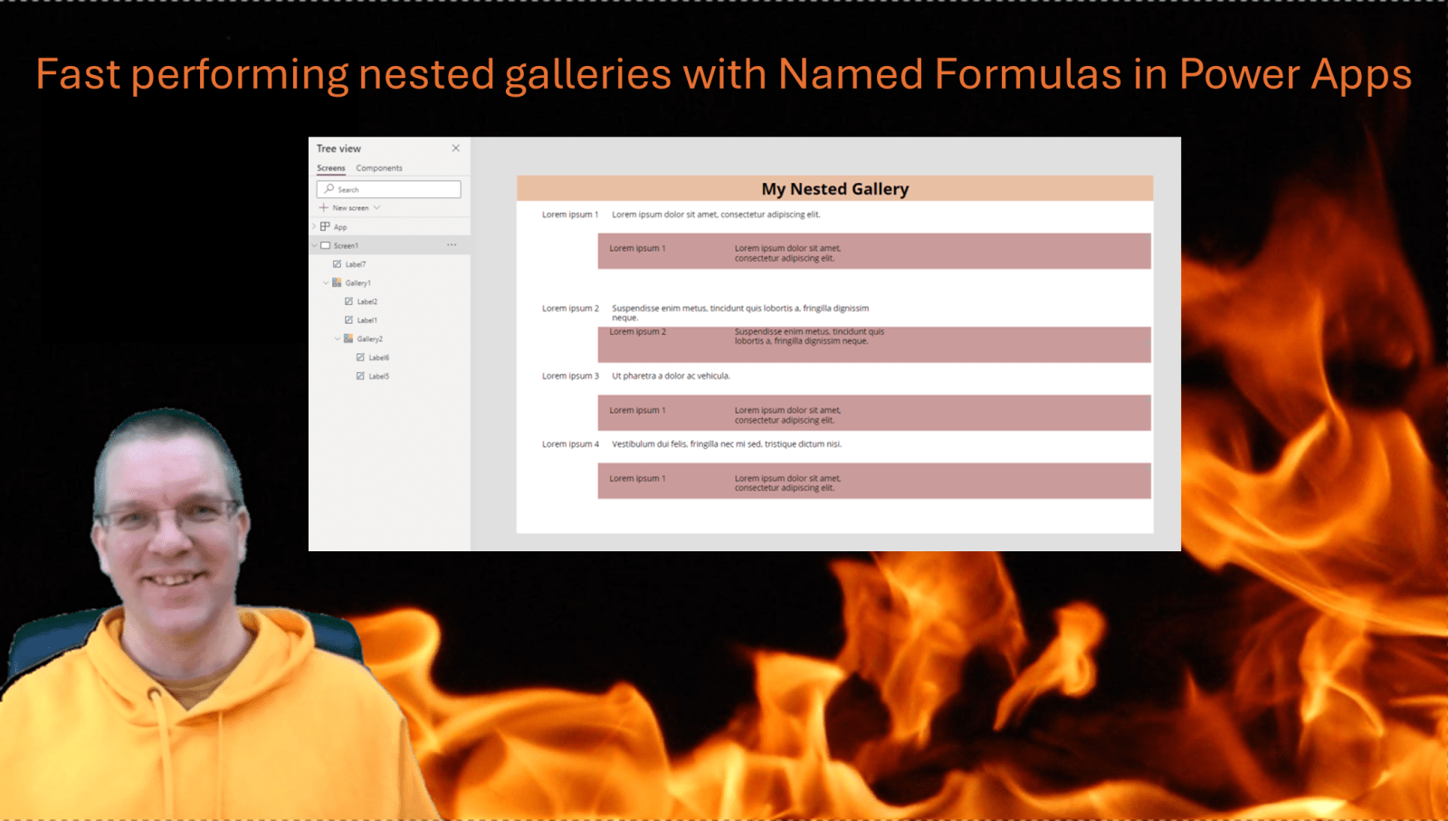 Fast performing nested galleries with Named Formulas in Power Apps