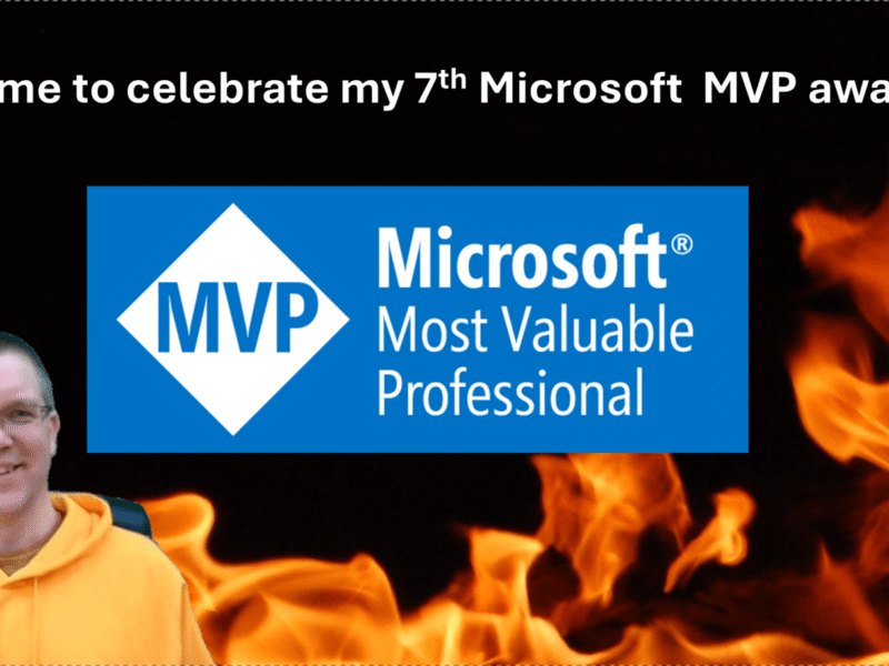 Time to celebrate my 7th Microsoft MVP award