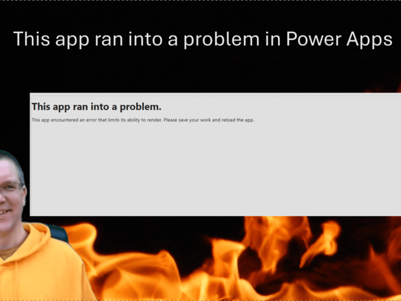 This app ran into a problem in Power Apps