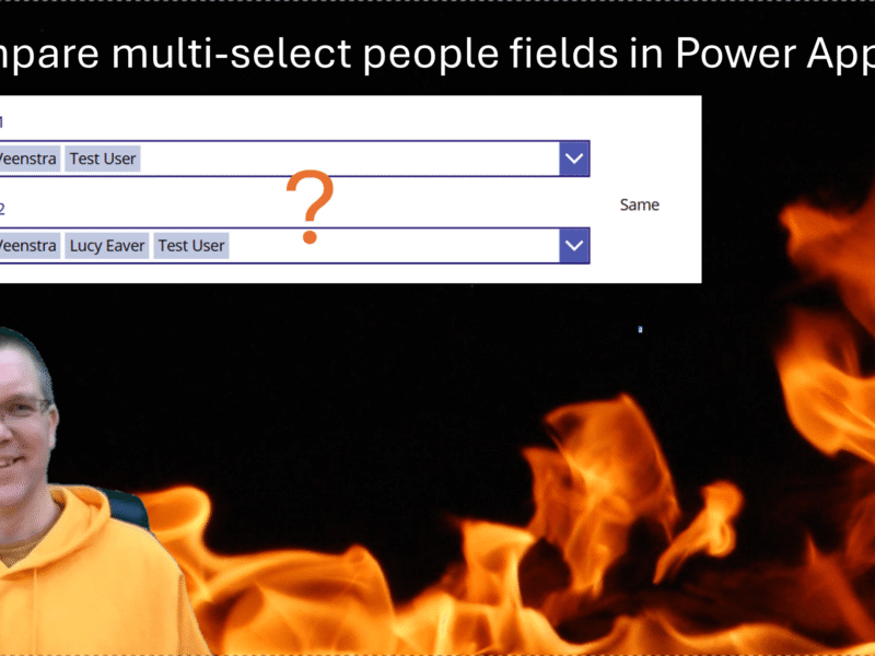 Compare multi-select people fields in Power Apps