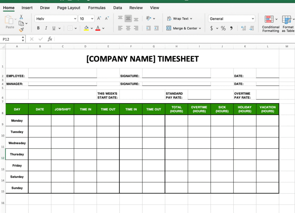 image Business Critical Applications example - Timesheets