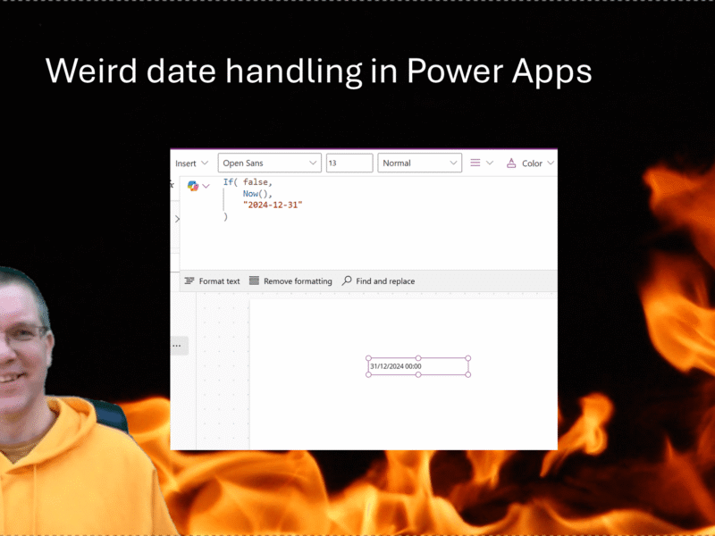 Weird date handling in Power Apps