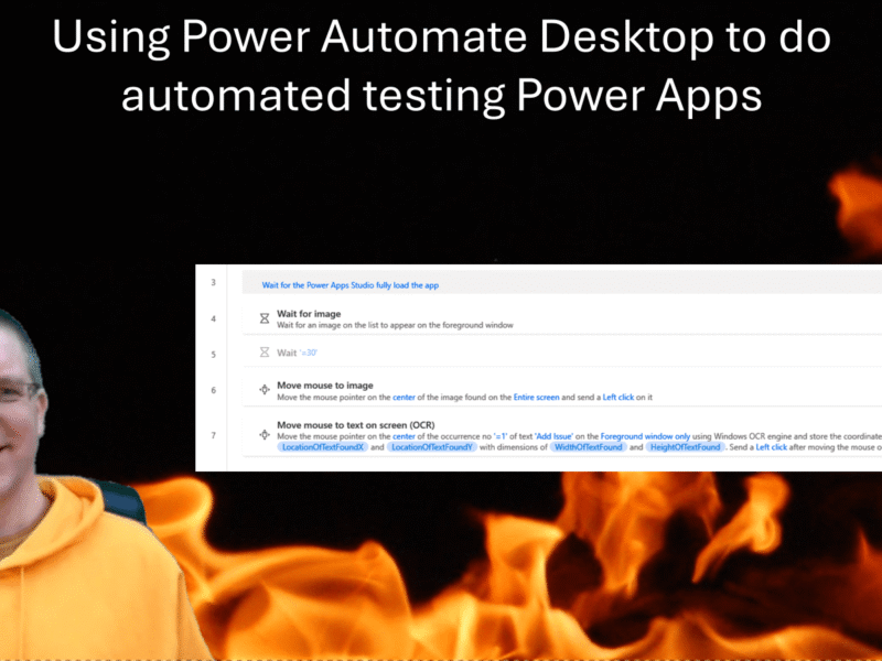 Using Power Automate Desktop to do automated testing Power Apps