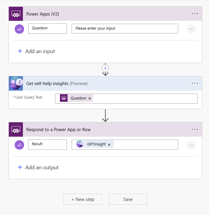 Microsoft 365 Self-Help connector in action in a flow