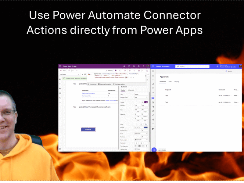 Use Power Automate Connector Actions directly from Power Apps