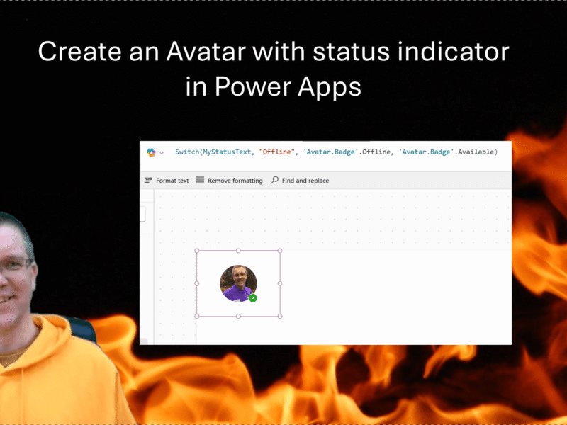 Create an Avatar with presence status indicator in Power Apps