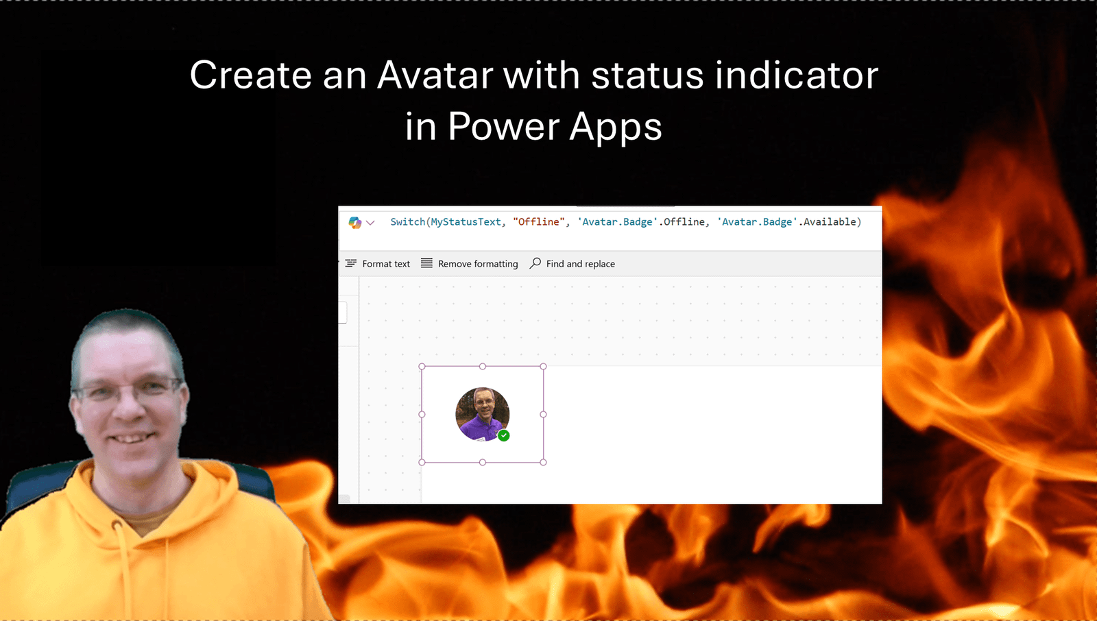 Create an Avatar with presence status indicator in Power Apps