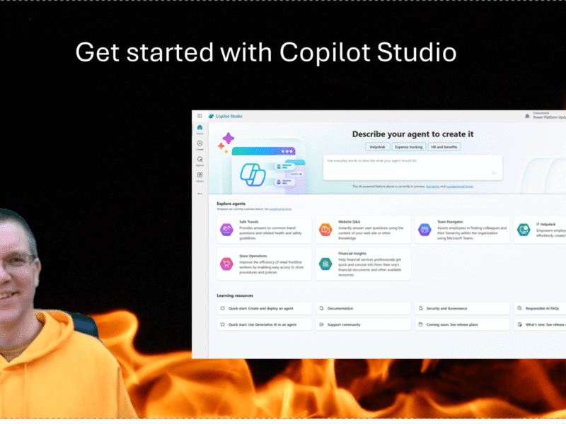 et started with Copilot Studio