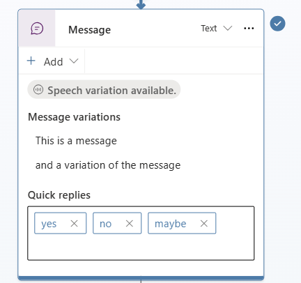 image 88 Message variations configured