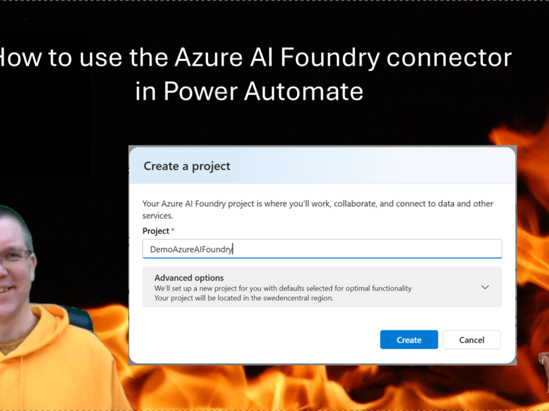 How to use the Azure AI Foundry connector in Power Automate