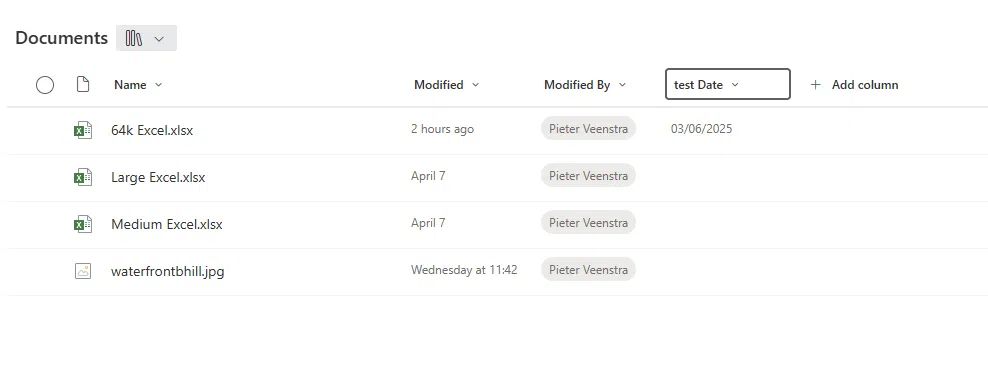 image 42 My SharePoint site with a date column