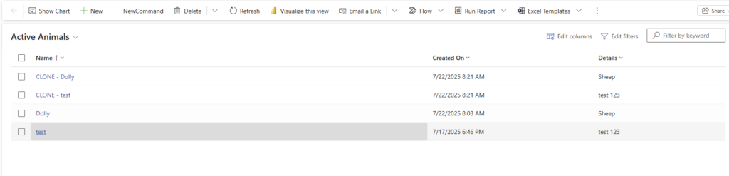 Cloned Records Cloned Records in a model driven app.