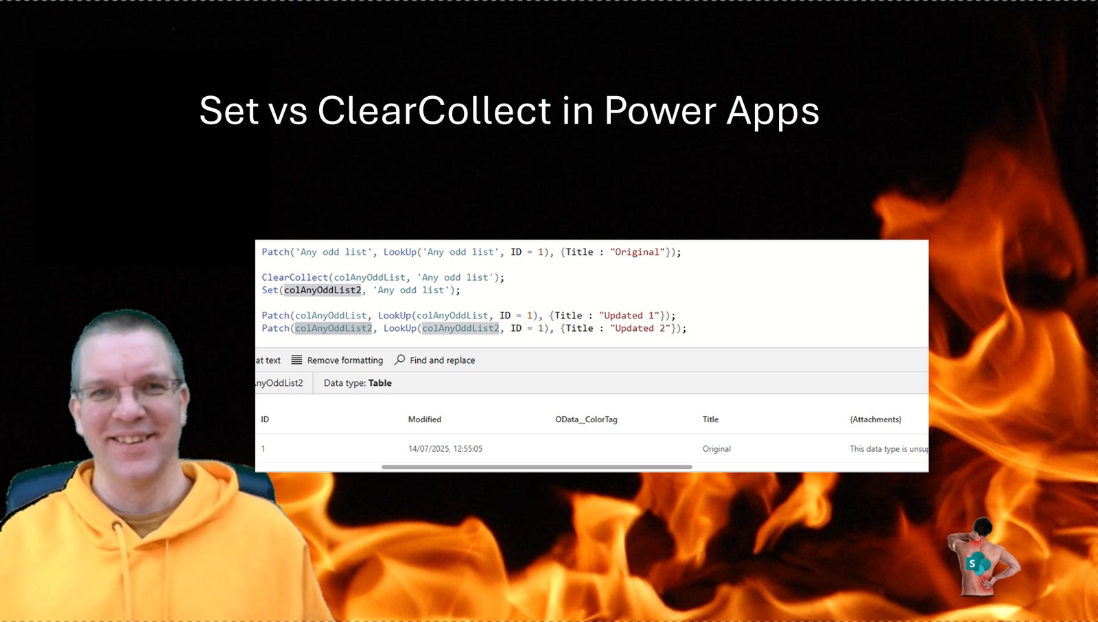 Set vs ClearCollect in Power Apps