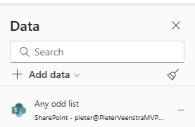 SharePoint datasource added