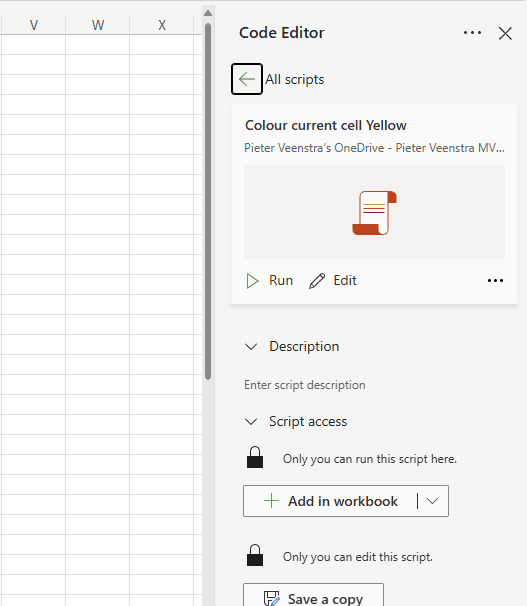 Code Editor for our Script Code Editor for our Script
