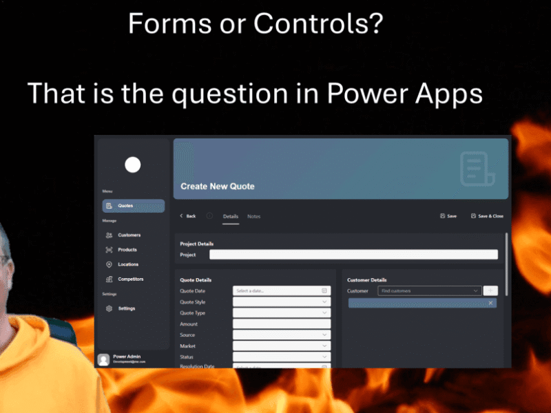 Forms or Controls? That is the question in Power Apps