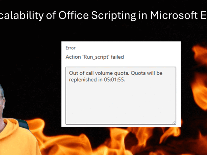 The Scalability of Office Scripting in Microsoft Excel