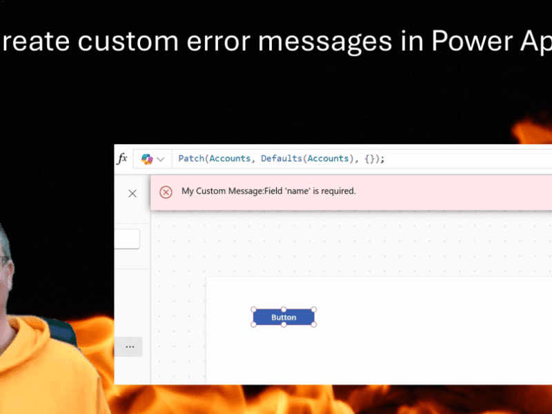 Create custom error messages in Power Apps