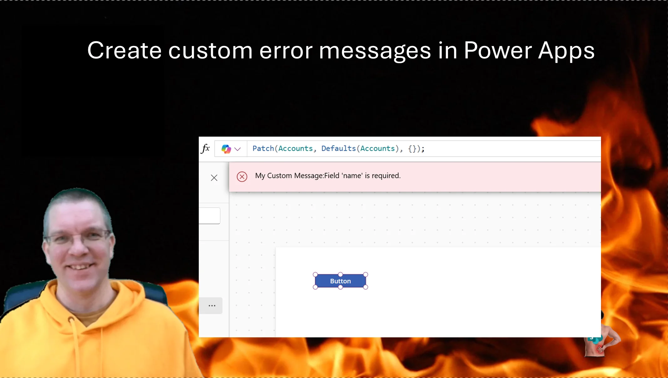 Create custom error messages in Power Apps
