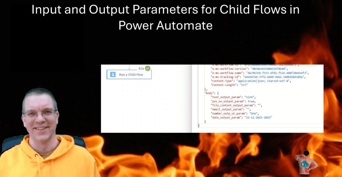 Input and Output Parameters for Child Flows in Power Automate