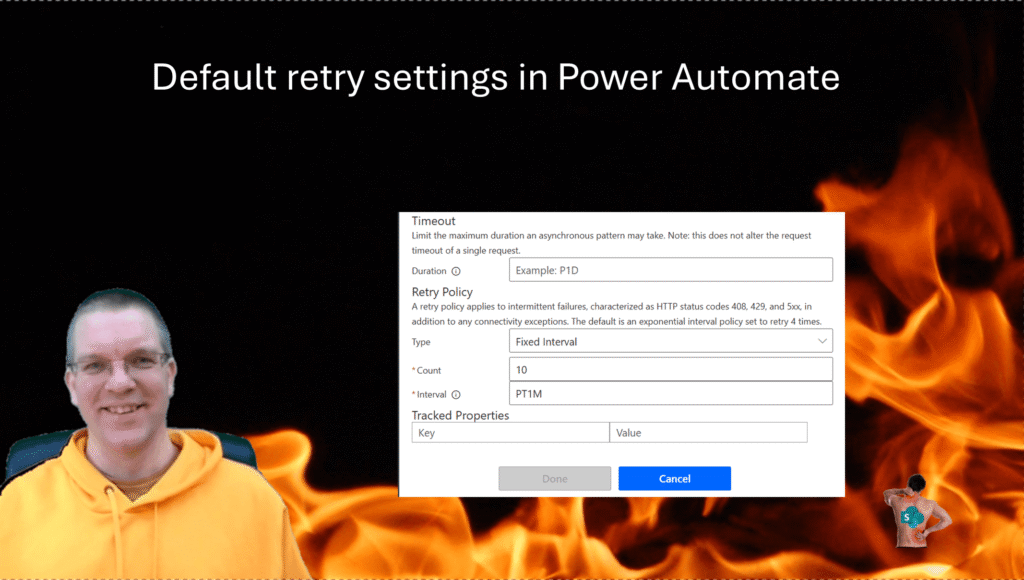 Default retry settings in Power Automate