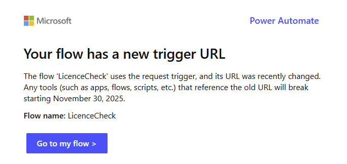 image 83 Your flow has a new trigger URL