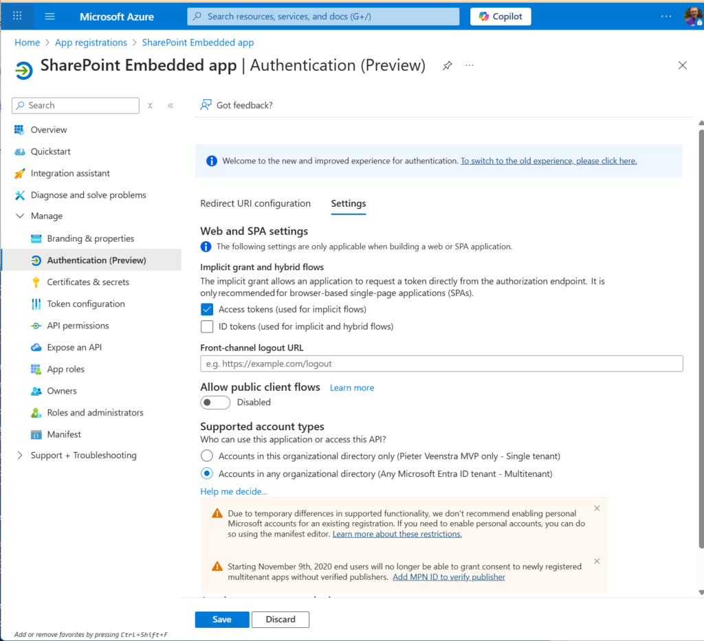 Configure Access Token