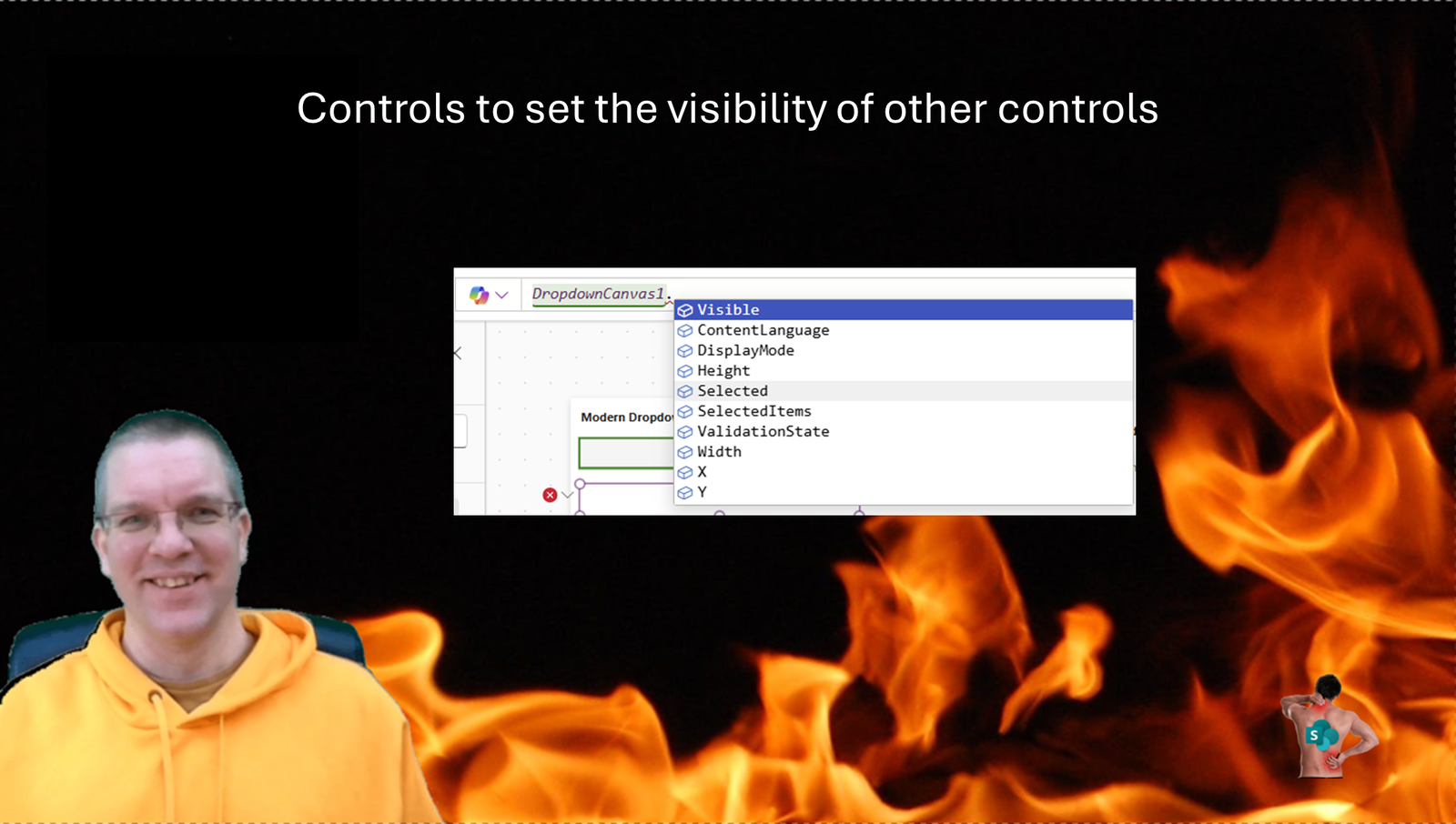 Controls to set the visibility of other controls