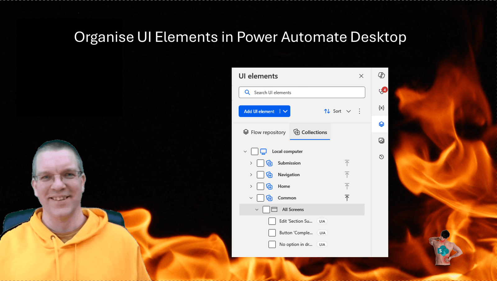 Organise UI Elements in Power Automate Desktop