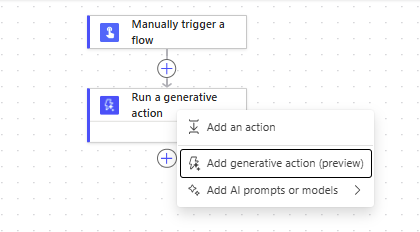 Add a Run a generative action