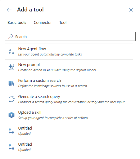 Add existing agent flows to our agent