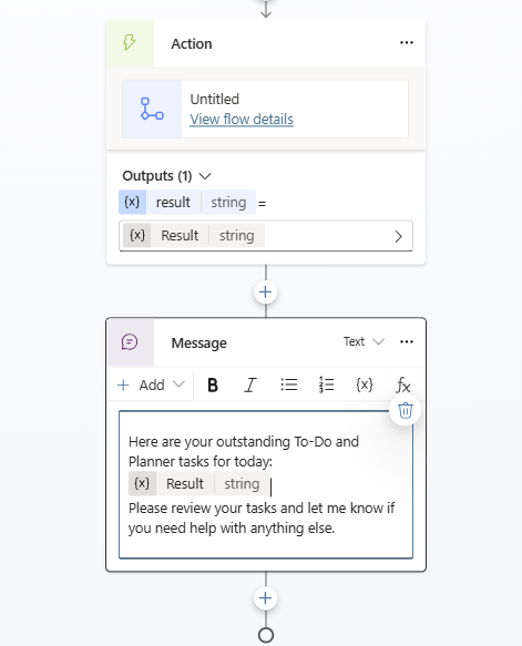 Update the topic to return data from our agent flow
