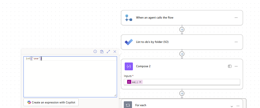 image 69 A failing Agent flow example