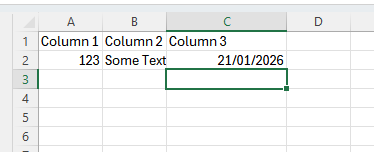 Our source CSV data in Excel