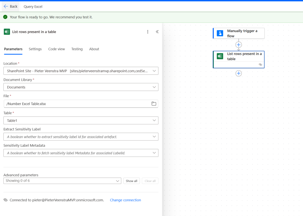 Screenshot 2026 02 04 152056 Simple flow collecting all rows from Excel