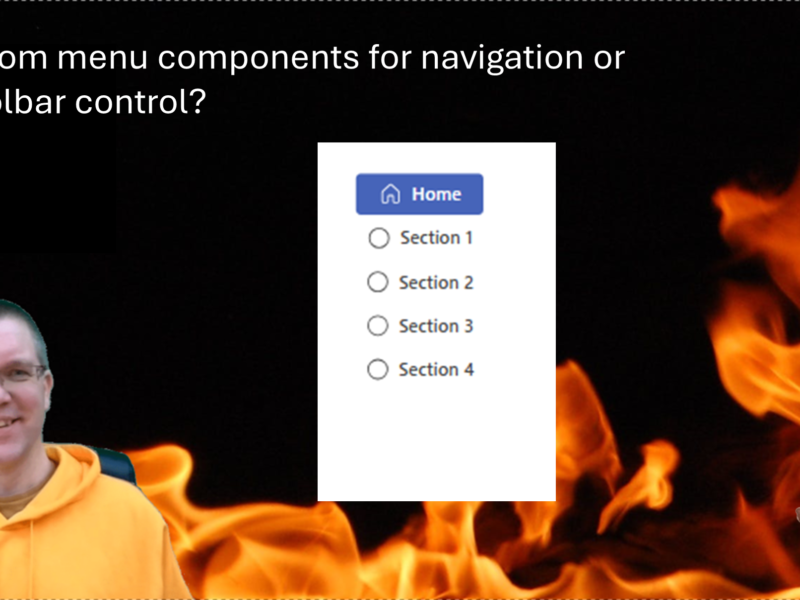Custom menu components for navigation or a Toolbar control?
