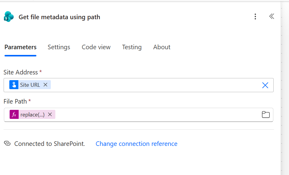 image 30 Get file metadata using path actions