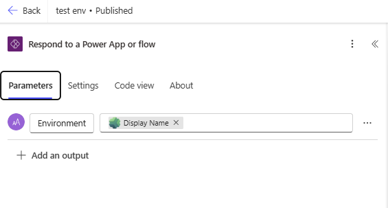 Return the display name  of your environment