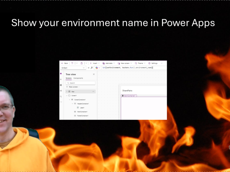 Show your environment name in Power Apps